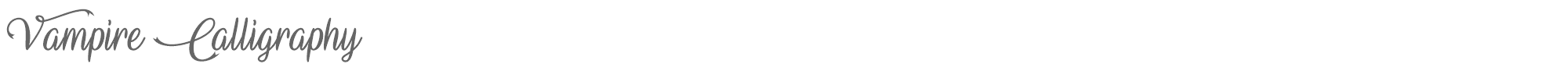 Sample characters Vampire Calligraphy Font